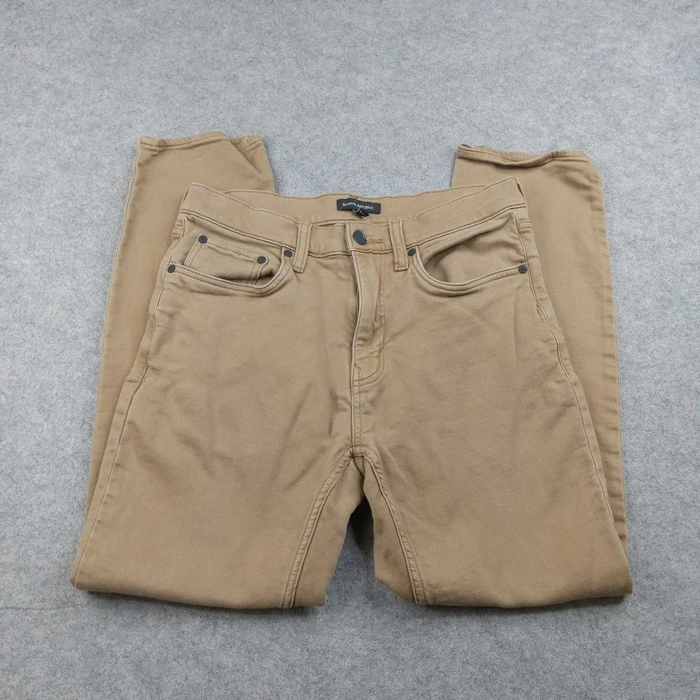 Banana Republic Jeans‎ Mens 32x30 Medium Wash Beige Slim Straight Denim Pants
